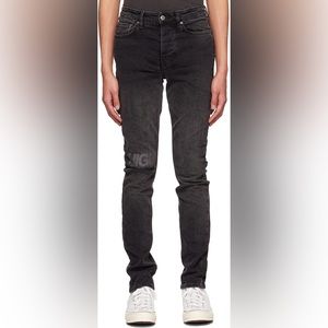 Ksubi Men's Chitch Row High Organic Cotton Straight Leg Jeans skinny in Black